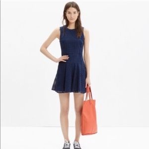 Madewell Navy Eyelet Dress